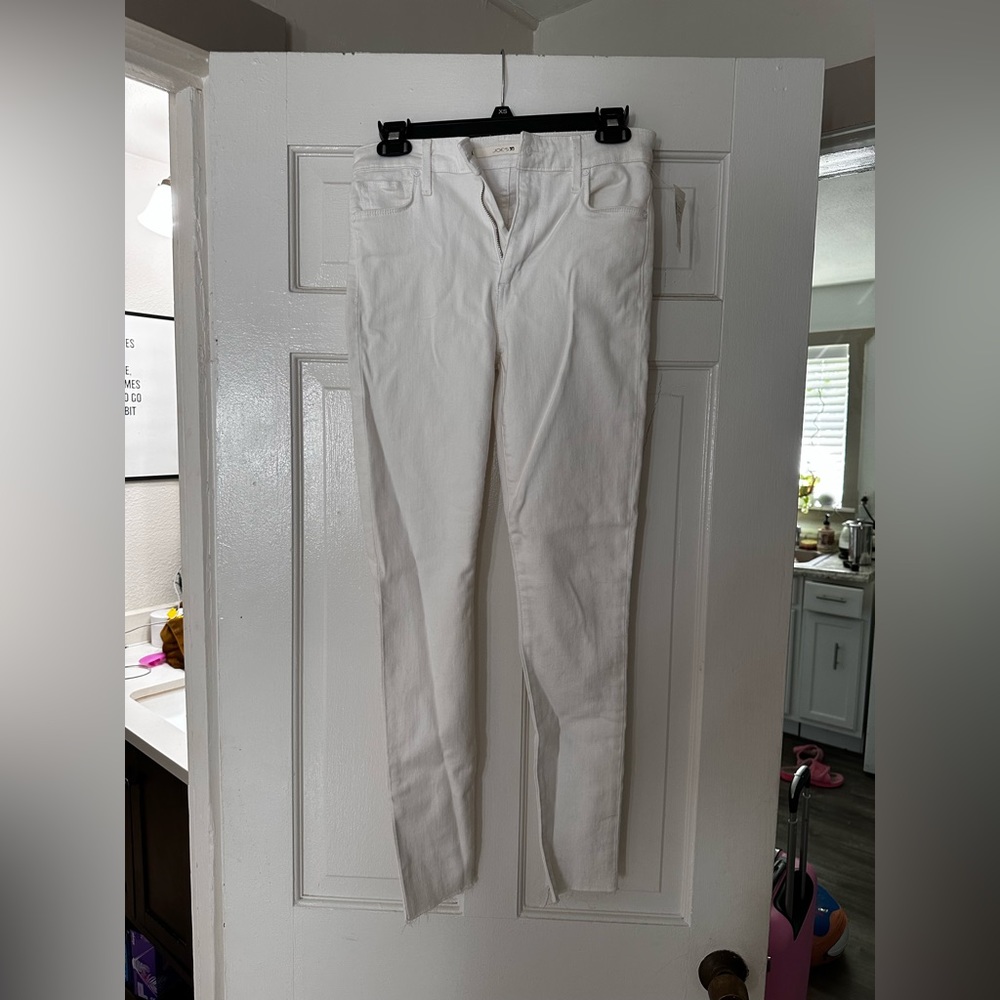 High rise ankle skinny white jeans size 24